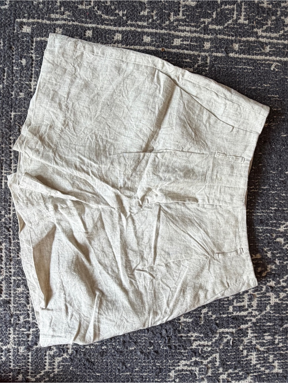 Banana Republic Beige Linen-Blend Mini Skirt